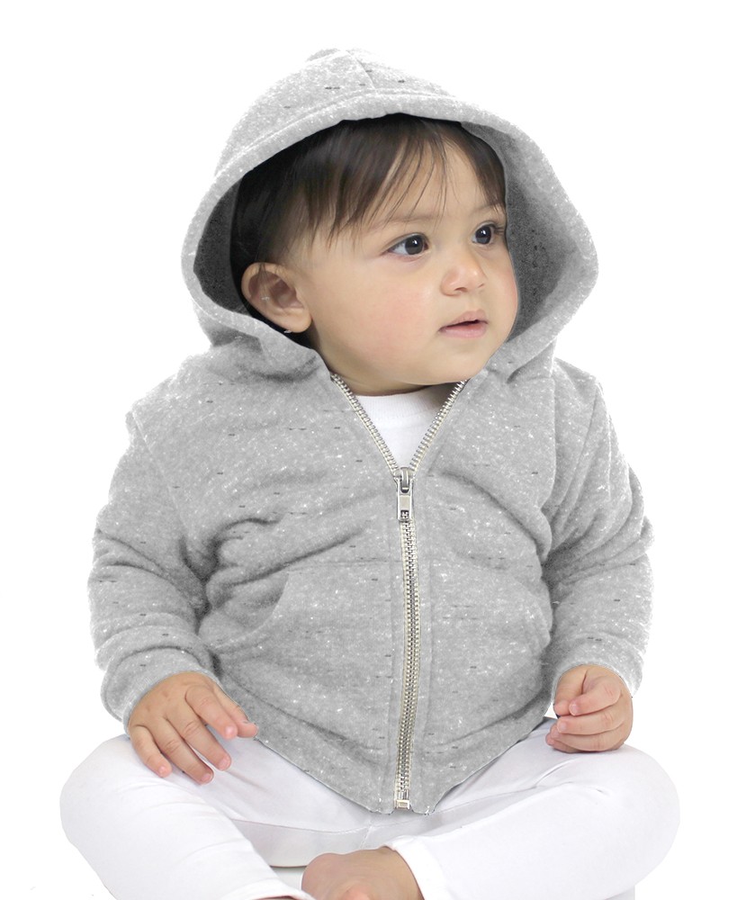 USA Lightweight Infant Tri Blend Full Zip Fleece Hooded Sweatshirt ...